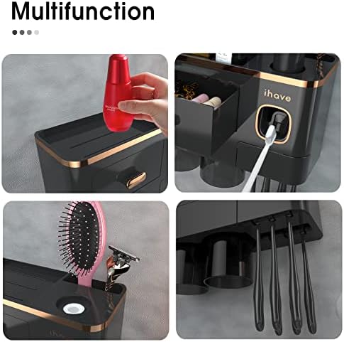 iHave Wall Toothbrush Holder with Dispenser