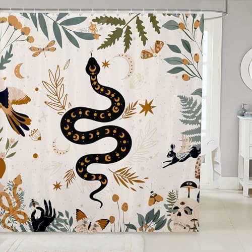 Erosebridal Snake Pattern Waterproof Curtain Set