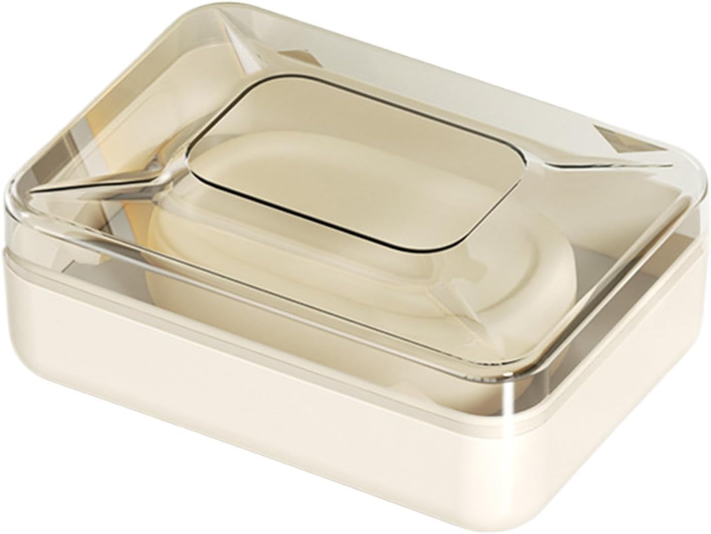 Guaber PET Soap Dish with Lid Drain Rack
