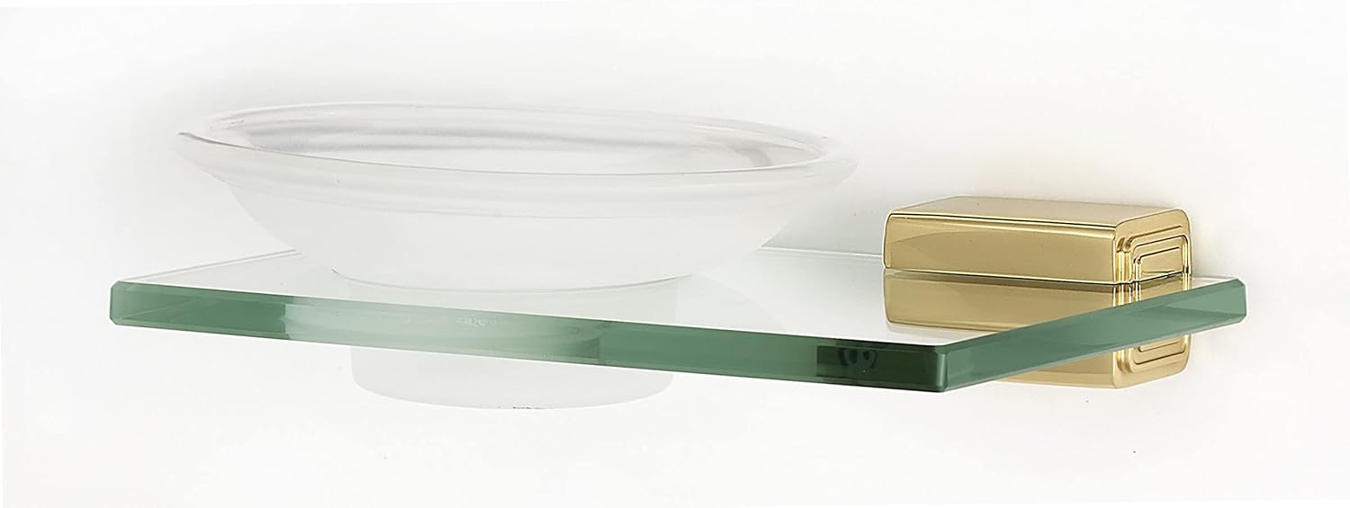 Alno Soap Holder with Dish Unlacquered Brass