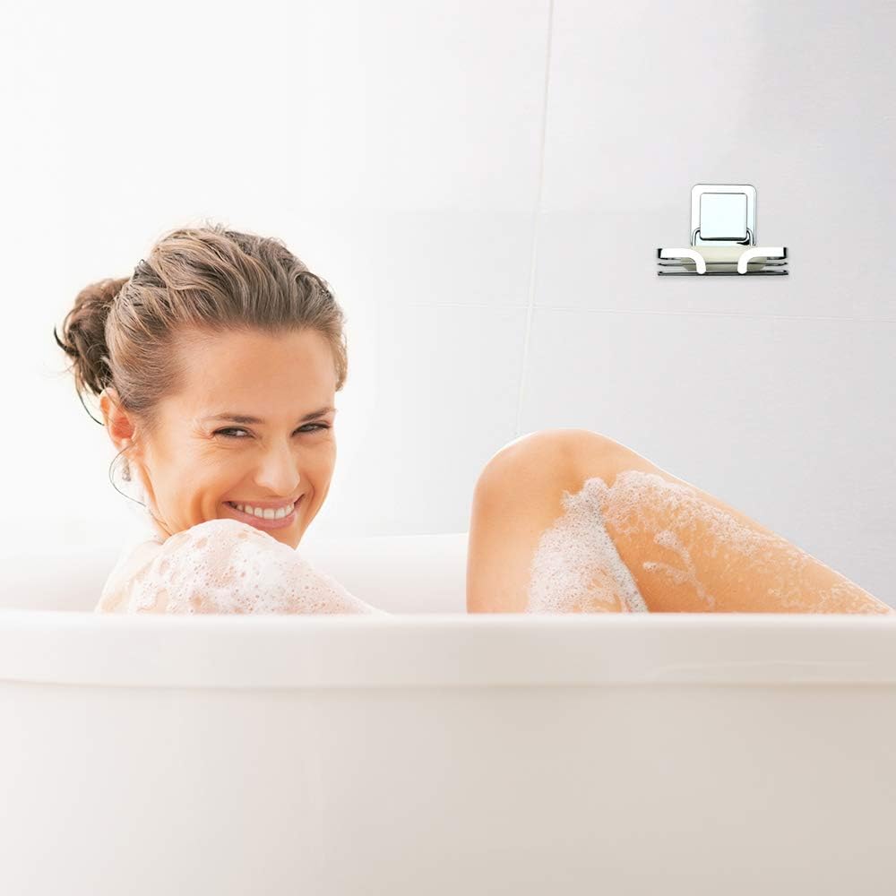 Stainless Steel Soap Dish Holder for Shower Wall No Drilling 1