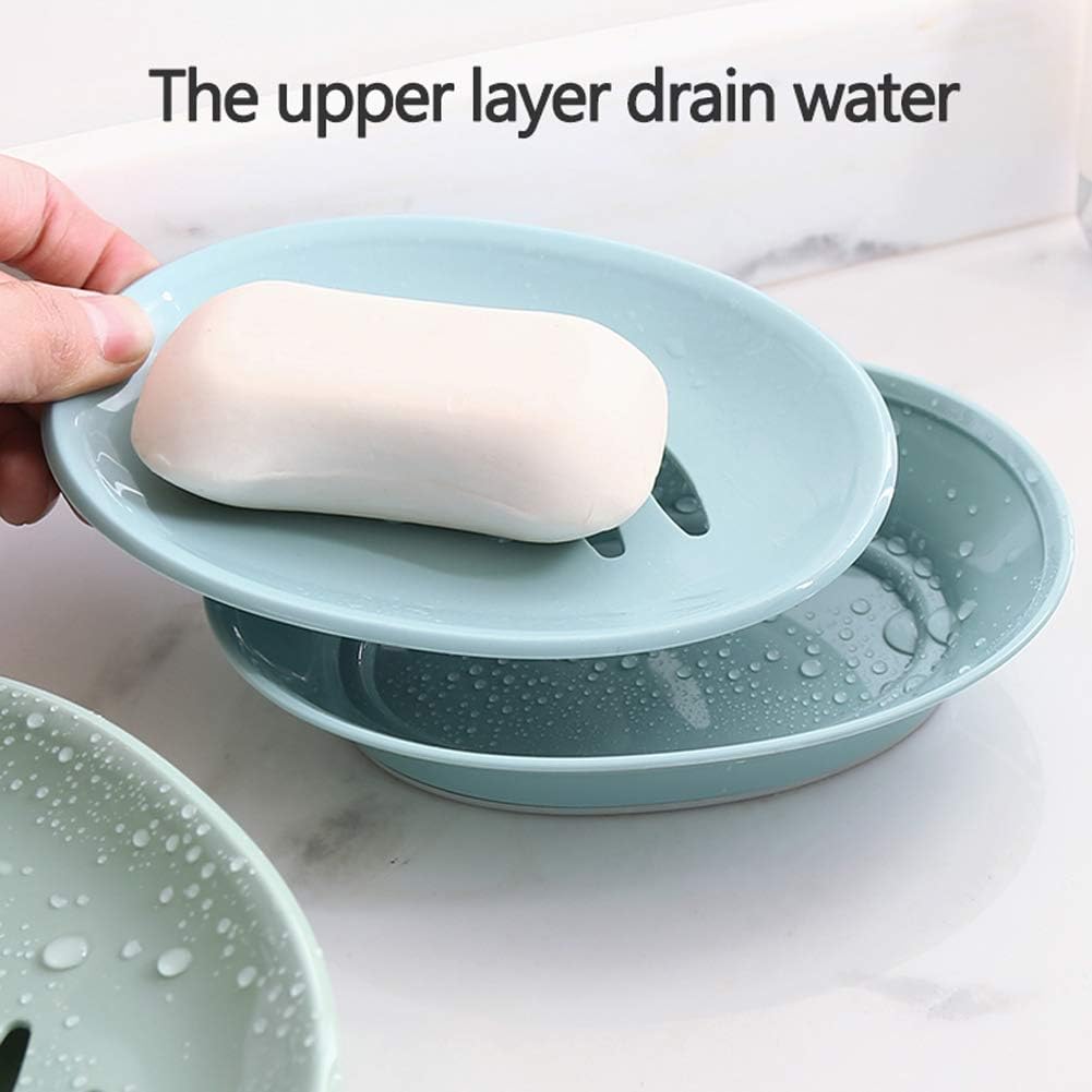 WYOK 2-Pack Soap Dish with Drain and Dry Feature