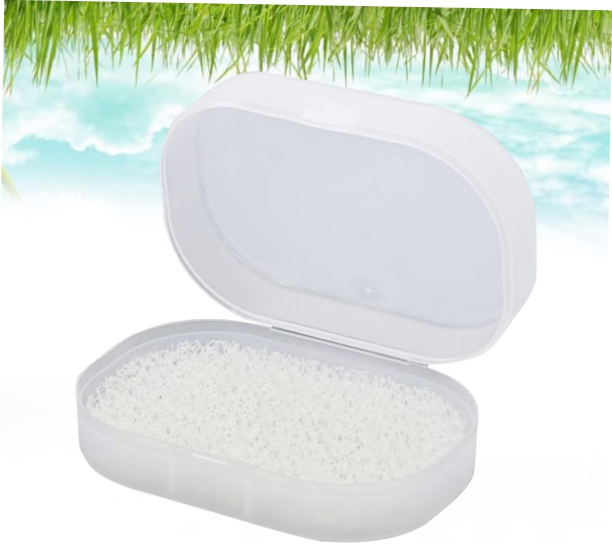 FONDOTIN 2pcs Leak-Proof Plastic Soap Dish Set