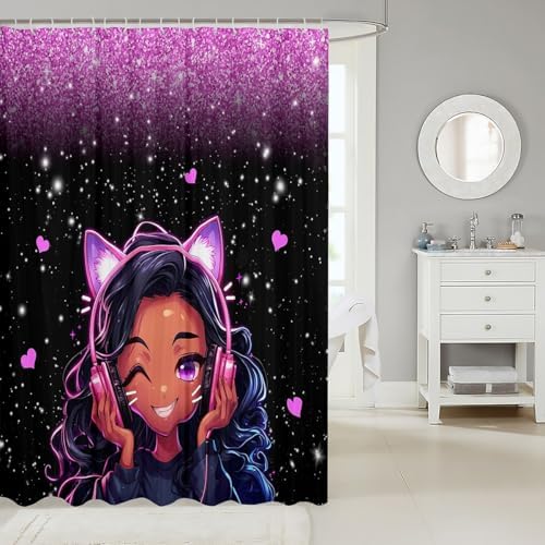 Erosebridal Princess Shower Curtain Set with 12 Hooks