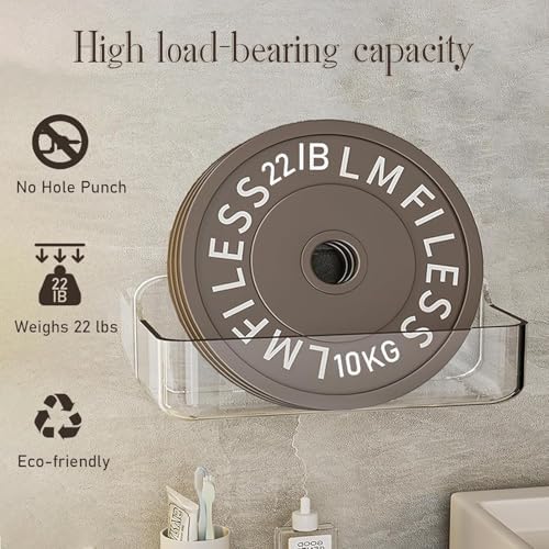 Jokvaex 1 Pack Clear Shower Caddy Shelf