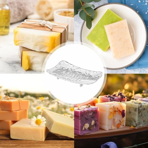 Pink Rectangular Soap Dish with Drain Hole Design
