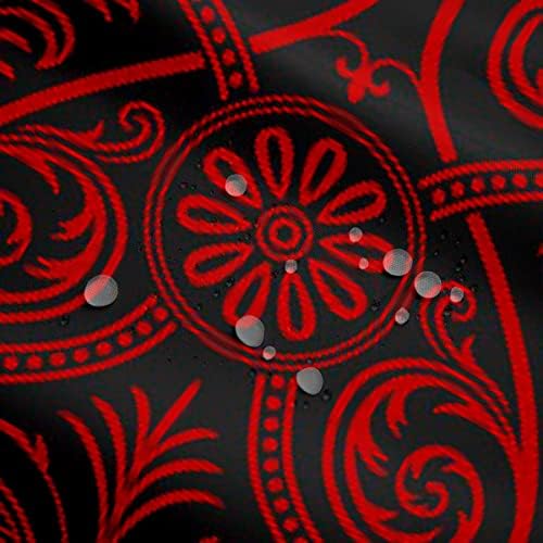 Red Black Gothic Shower Curtain 72x84 with 12 Hooks