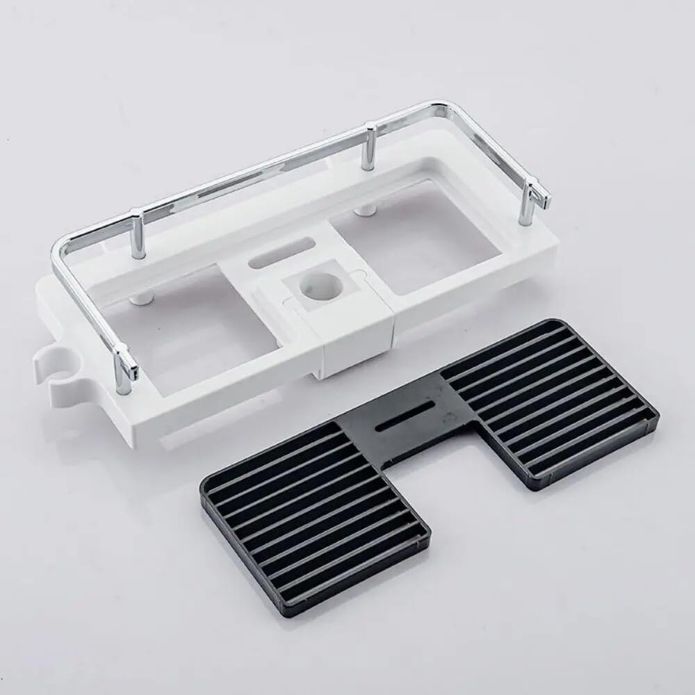 BAHELS Shower Caddy Rectangle Tray with Lifting Rod