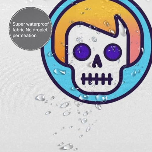 Boho Skull Shower Curtain Set with 12 Hooks 72x72in 1