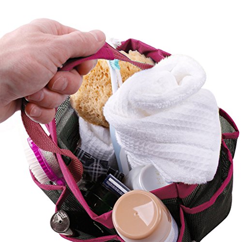 Quick Dry Shower Caddy with 8 Pockets and Handle