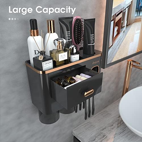 iHave Wall Toothbrush Holder with Dispenser