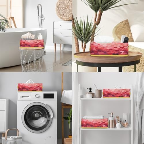 Heart Valentines Day Toilet Paper Storage Basket with Handles