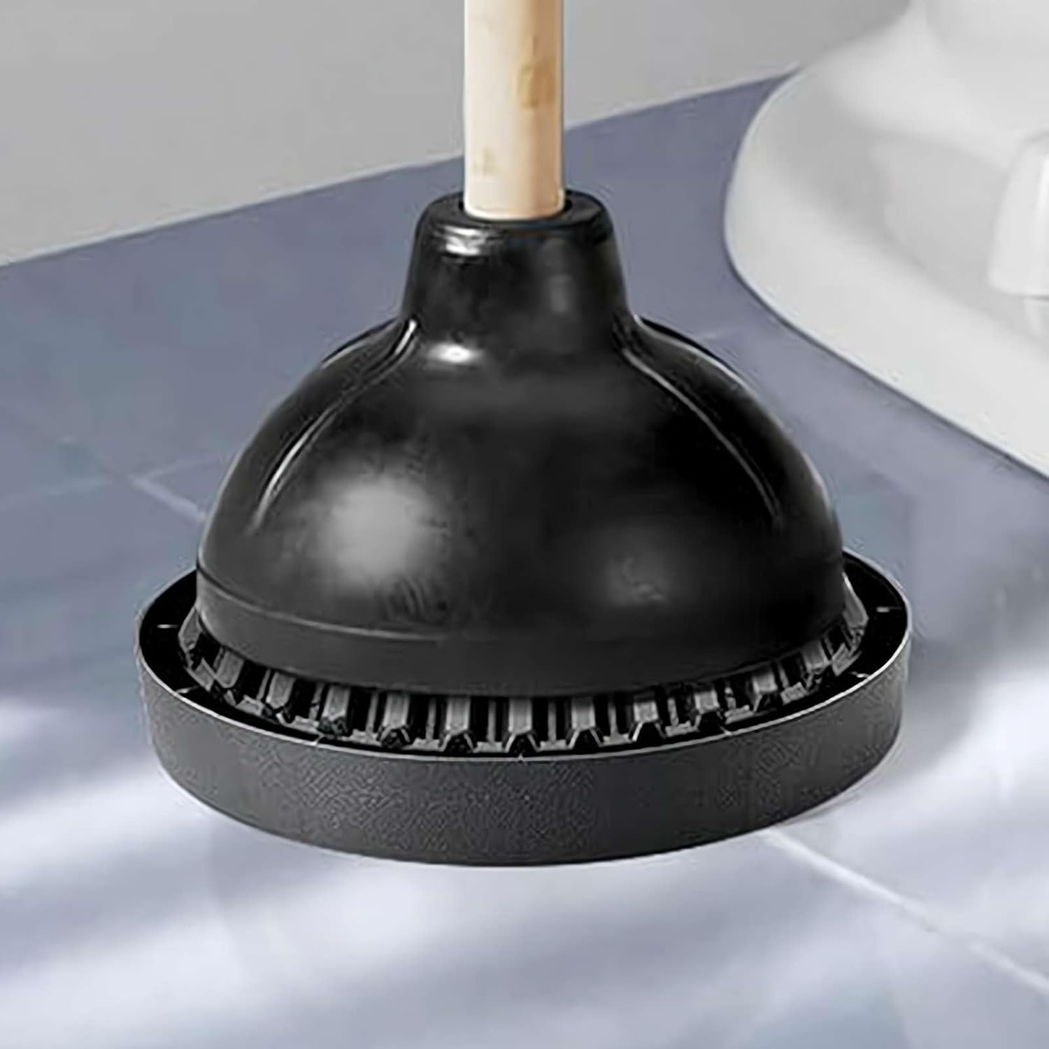Plunger Tray with Ventilated Design and Quick Drying Gray