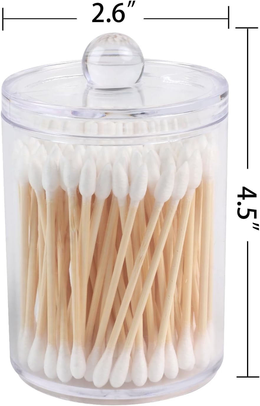 3 Pack Aynoo Cotton Swab Ball Holder with Labels
