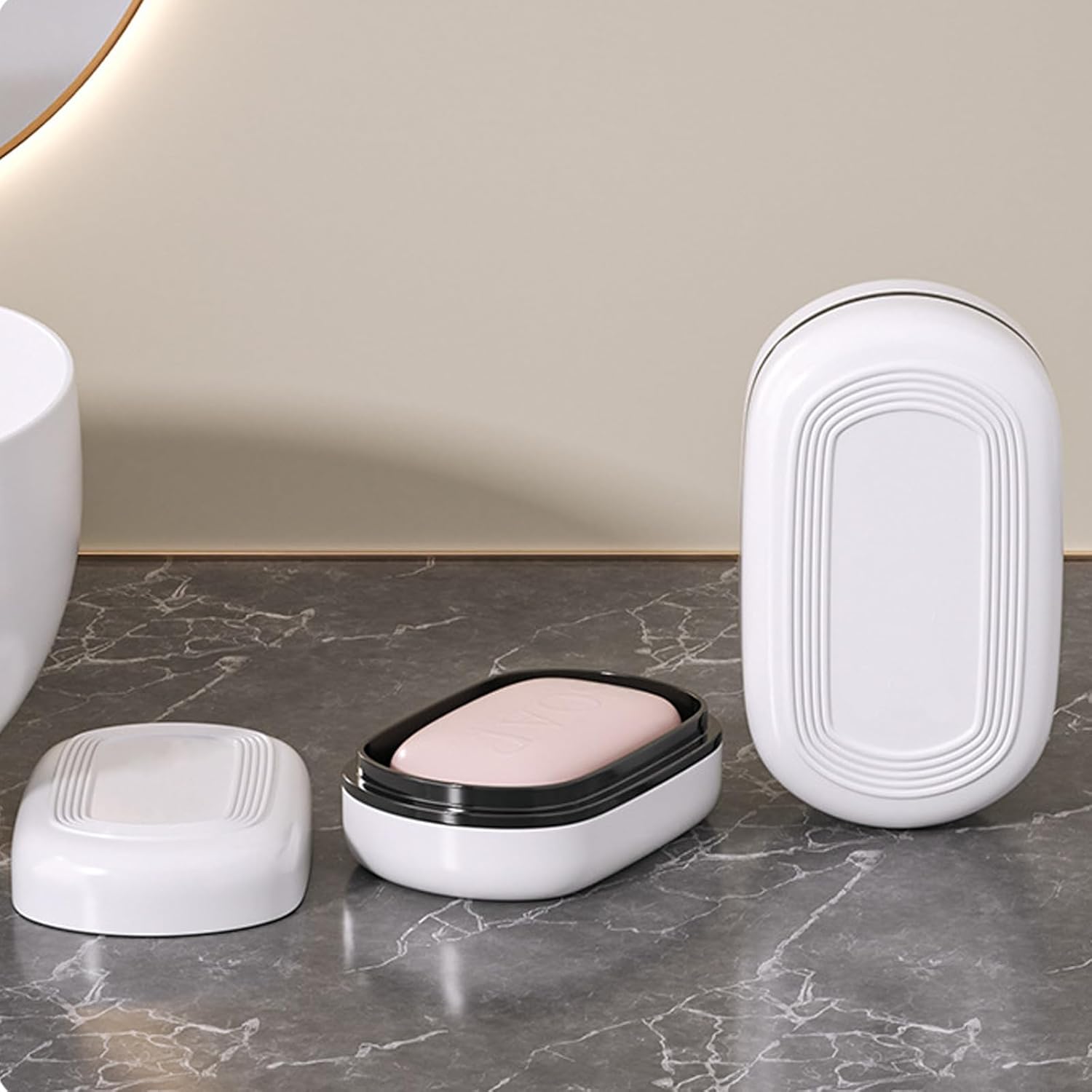 AMUONTY Travel Soap Case with Drainage Layer