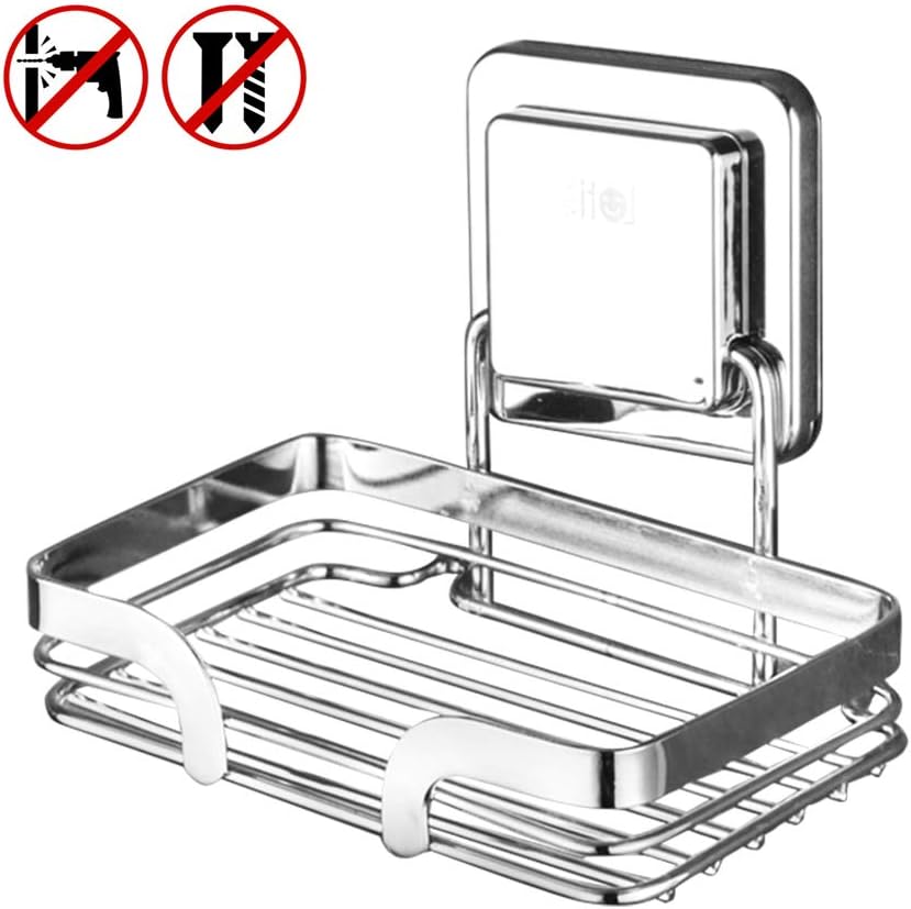 Stainless Steel Soap Dish Holder for Shower Wall No Drilling 1