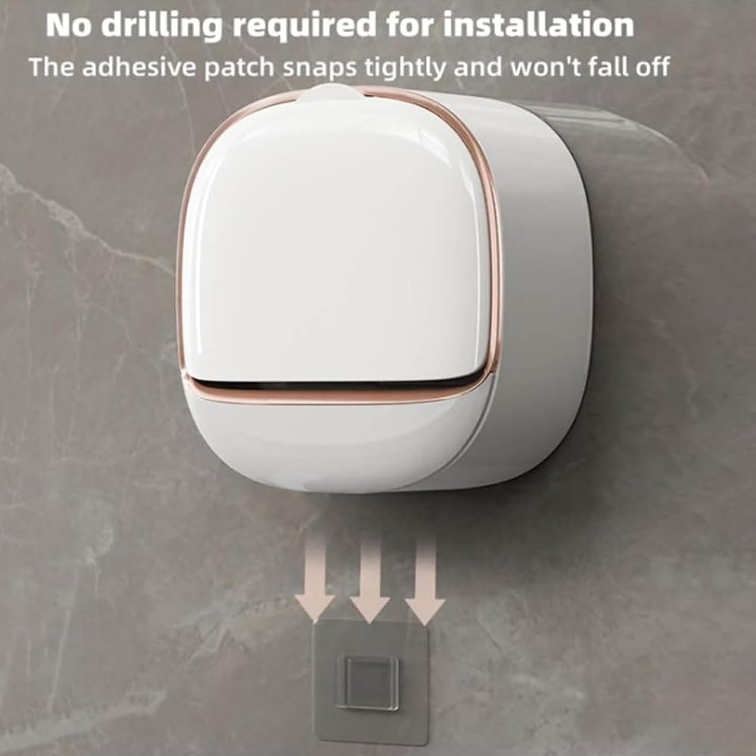 Luxury Soap Holder with Drain Tray and Adhesive Base