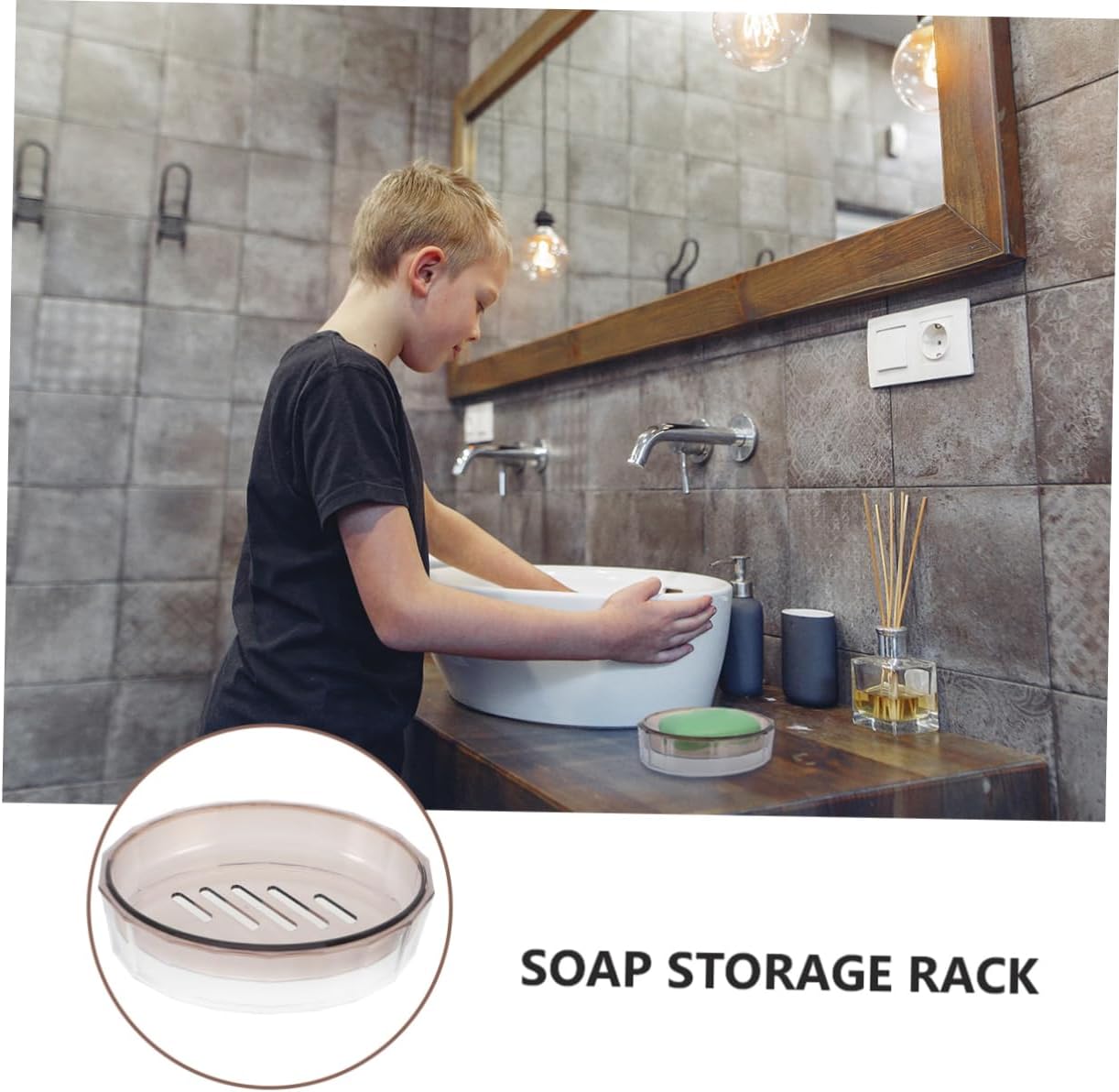 TINEASUR 1pc Creative Soap Container Decorative Drain Dish