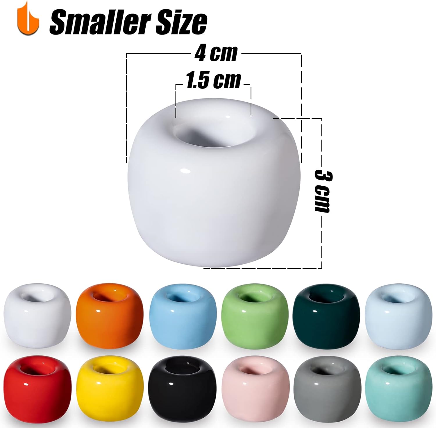 Urbanstrive Sleek Mini Ceramic Toothbrush Holder 2 Pack 1