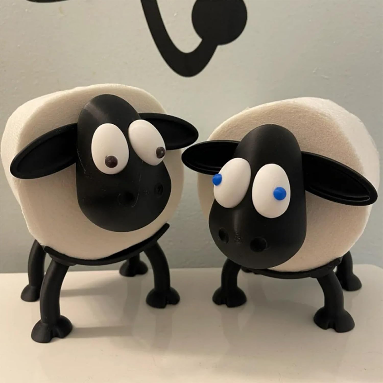 Cute Fluffy Sheep Toilet Paper Holder Set of 2