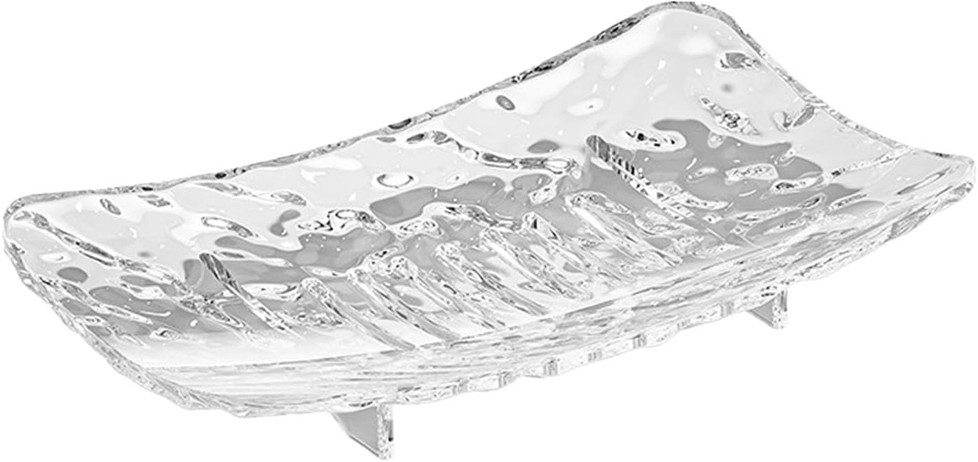 Pink Rectangular Soap Dish with Drain Hole Design