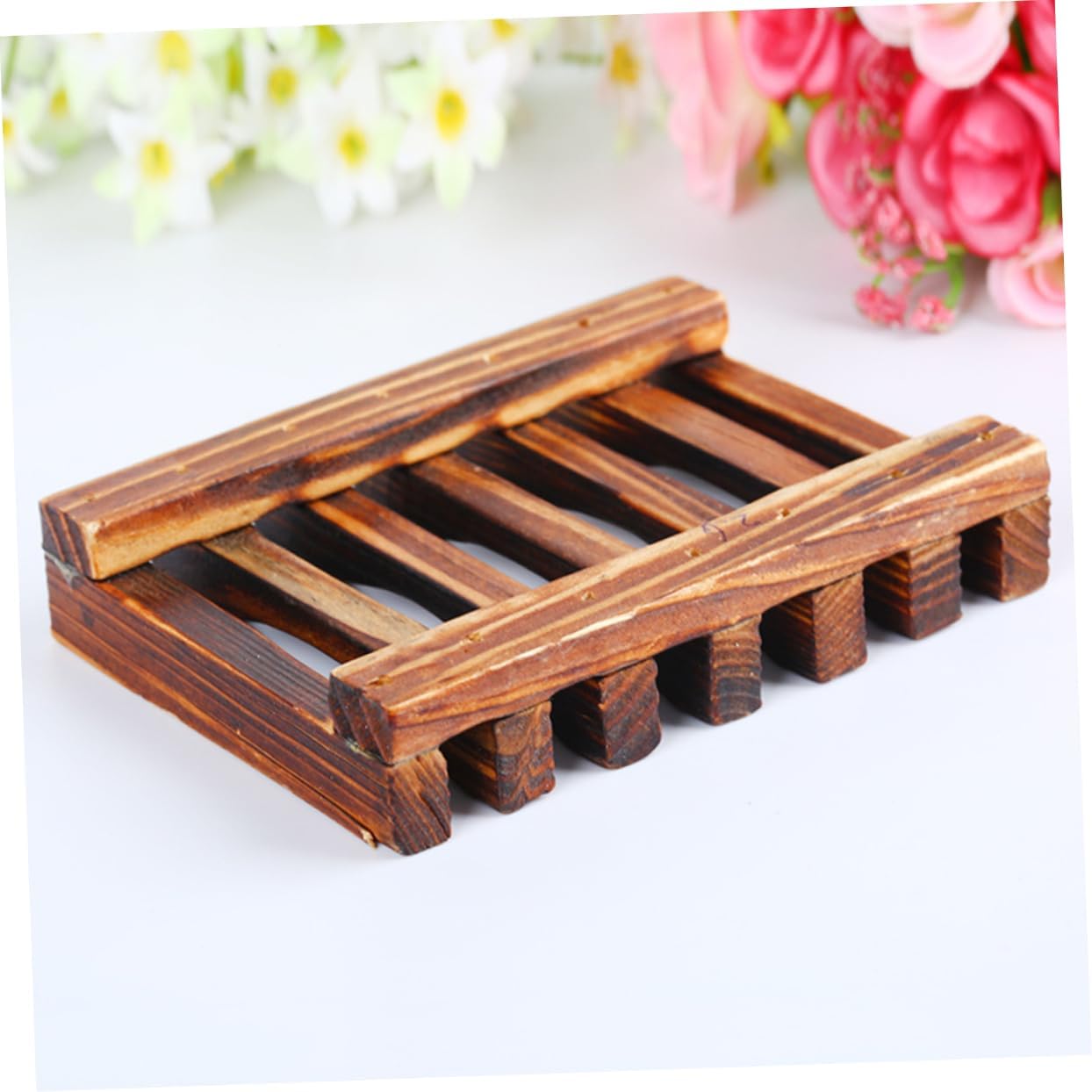 Hoement Carbonized Soap Dish - Stylish Holder for Kitchen and Bathroom