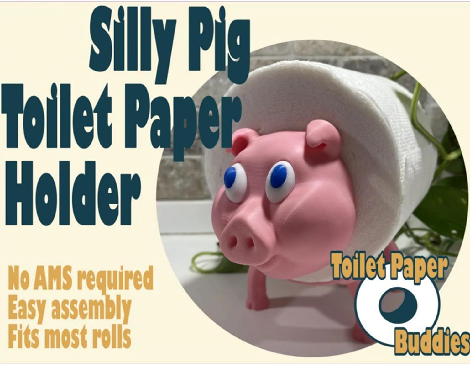 Cute Fluffy Sheep Toilet Paper Holder Set of 2