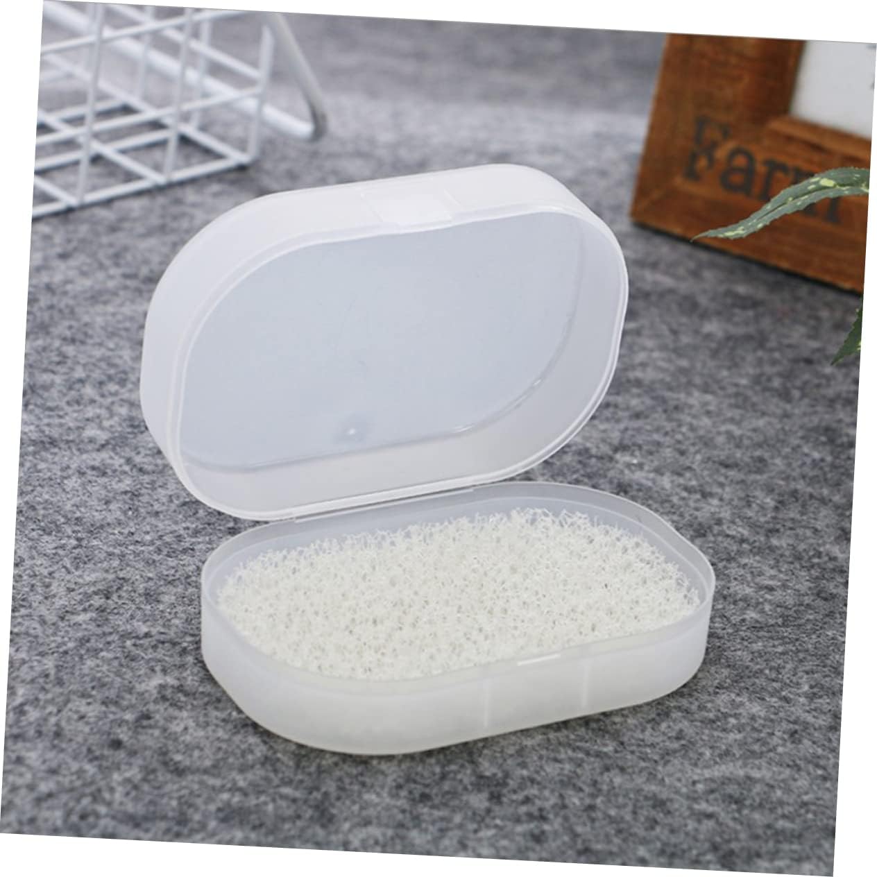 FONDOTIN 2pcs Leak-Proof Plastic Soap Dish Set