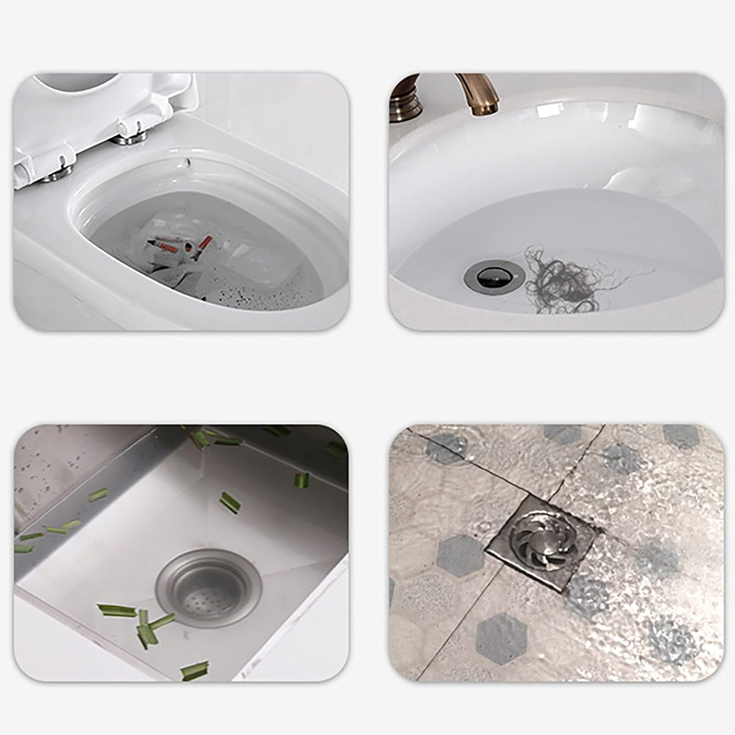 Grey Toilet Plunger Set with Holder for Bathroom