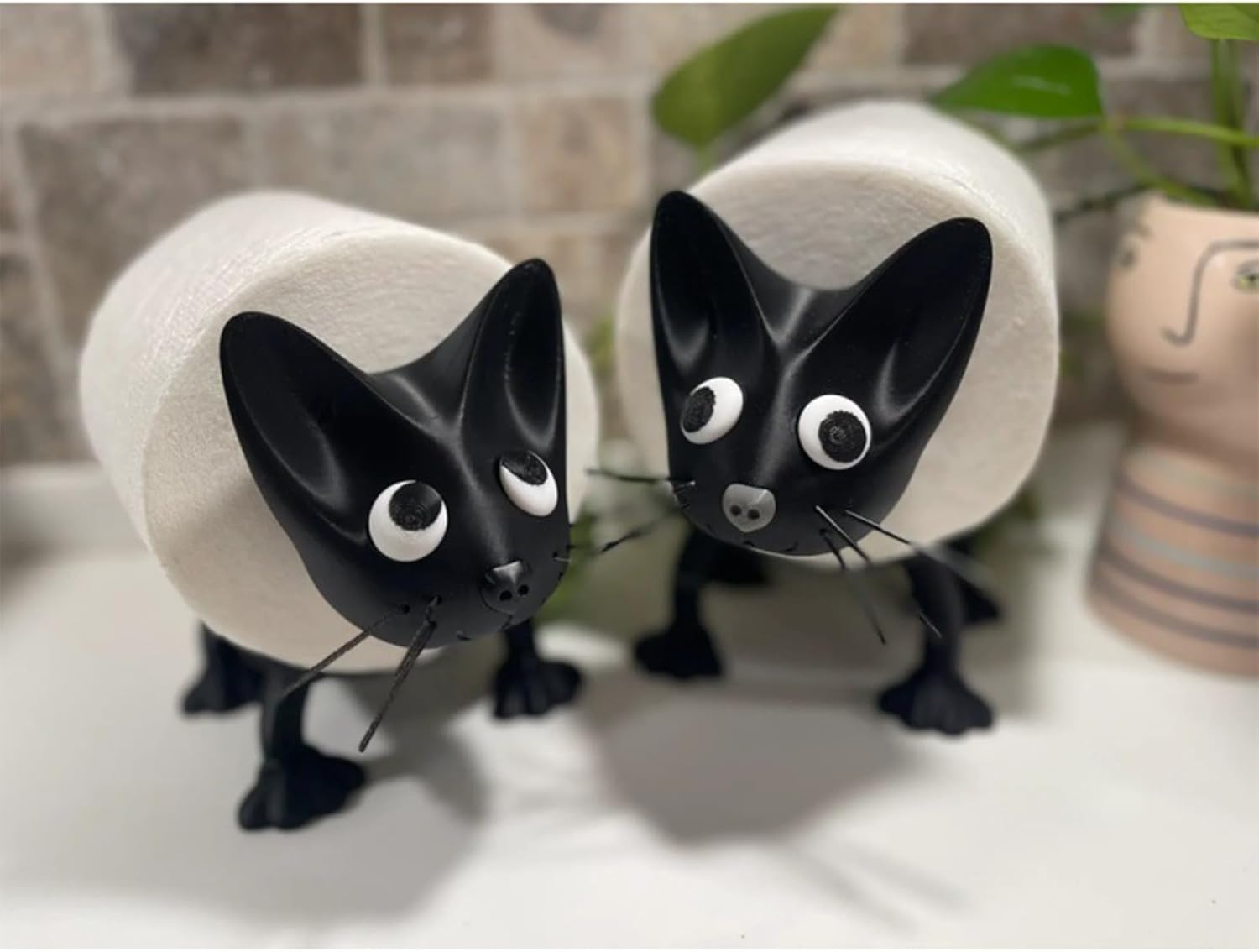 Cute Fluffy Sheep Toilet Paper Holder Set of 2