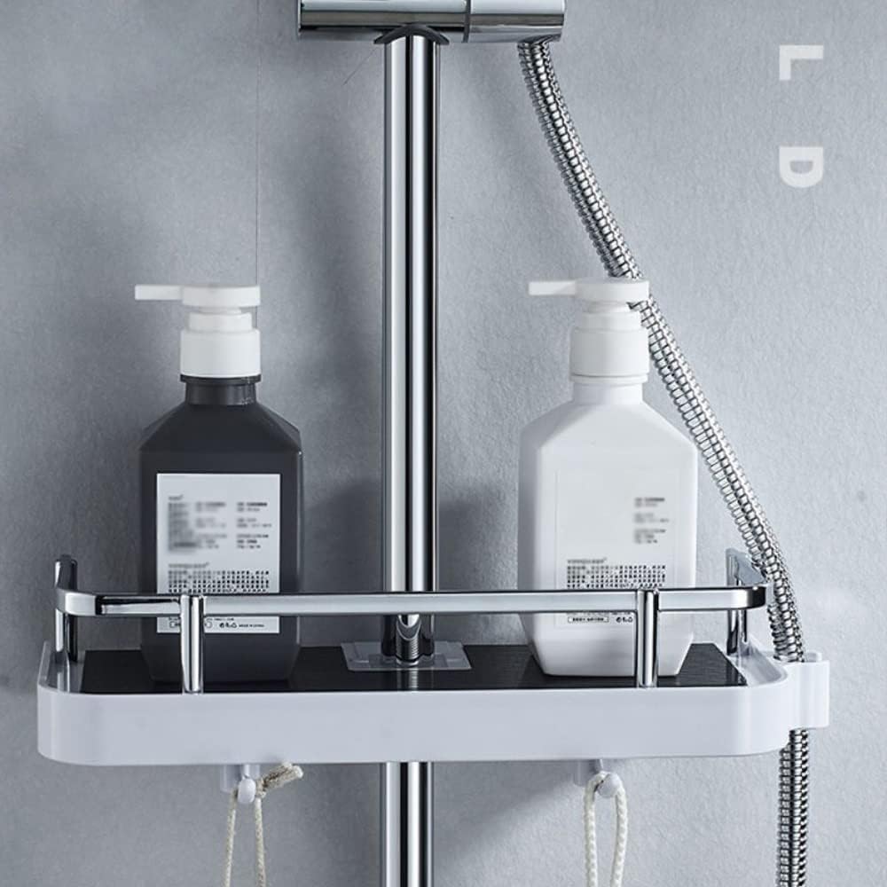 BAHELS Shower Caddy Rectangle Tray with Lifting Rod