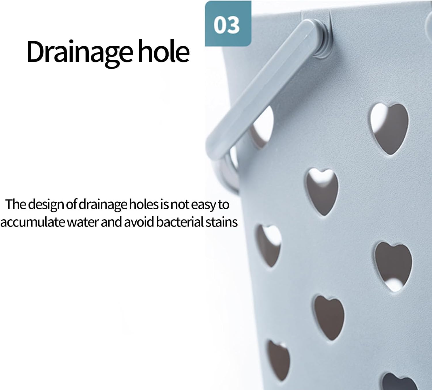 Portable Shower Caddy with Handles and Large Storage Capacity Gray