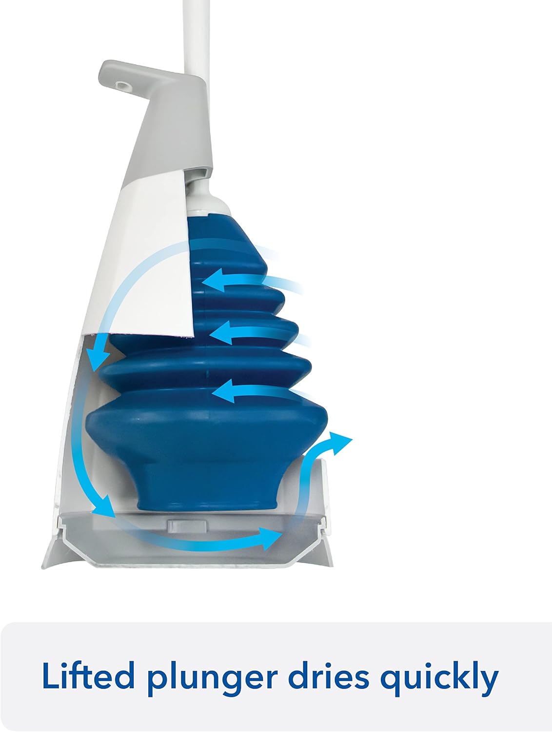 Unger EZ Plunger with No-Drip Caddy - Discreet Bathroom Tool