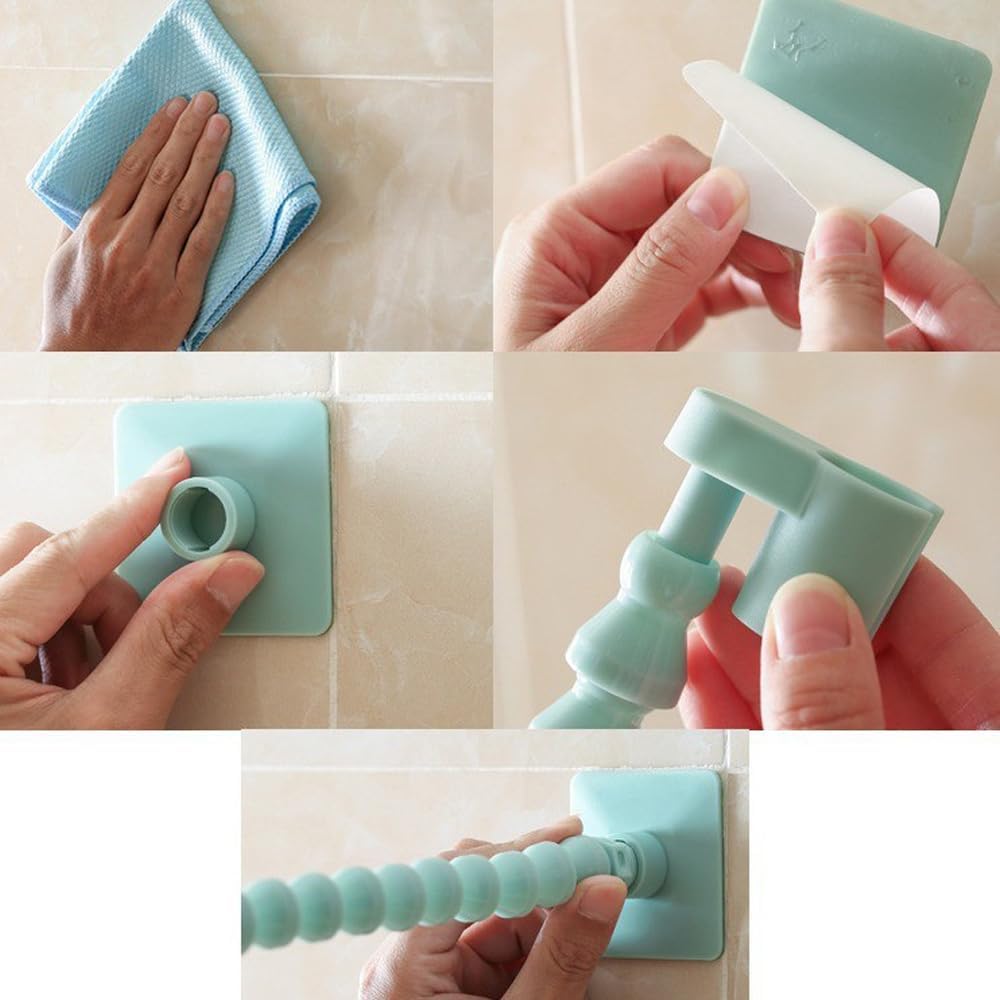 2Pcs Flexible Adjustable Toilet Paper Holder with Towel Hanger