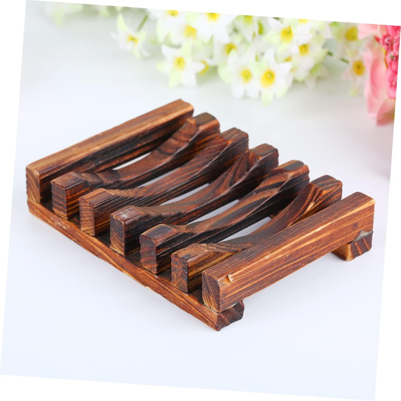 Hoement Carbonized Soap Dish - Stylish Holder for Kitchen and Bathroom