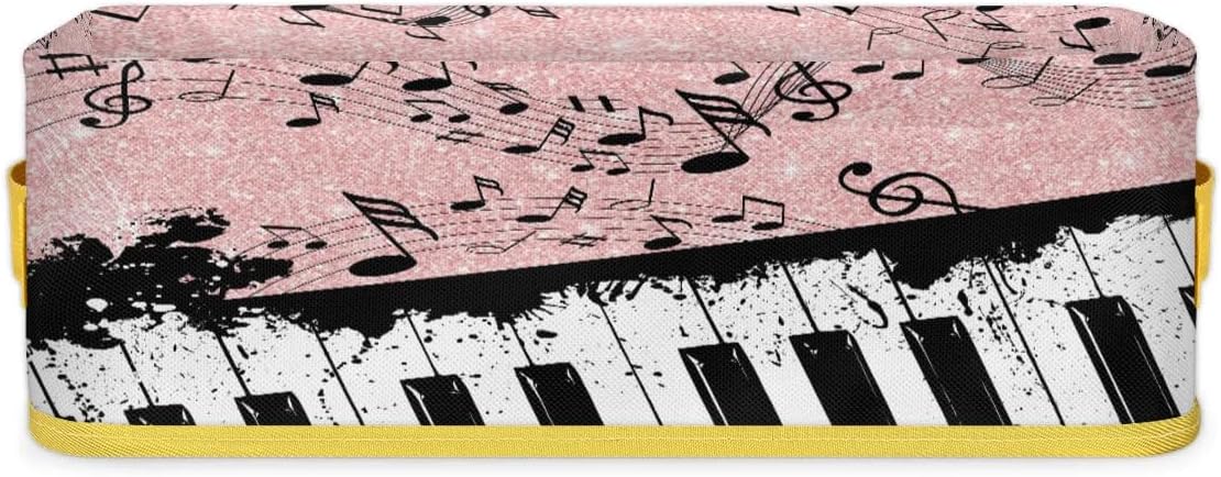 Snatocys Piano Keyboard Toilet Paper Basket with Handles