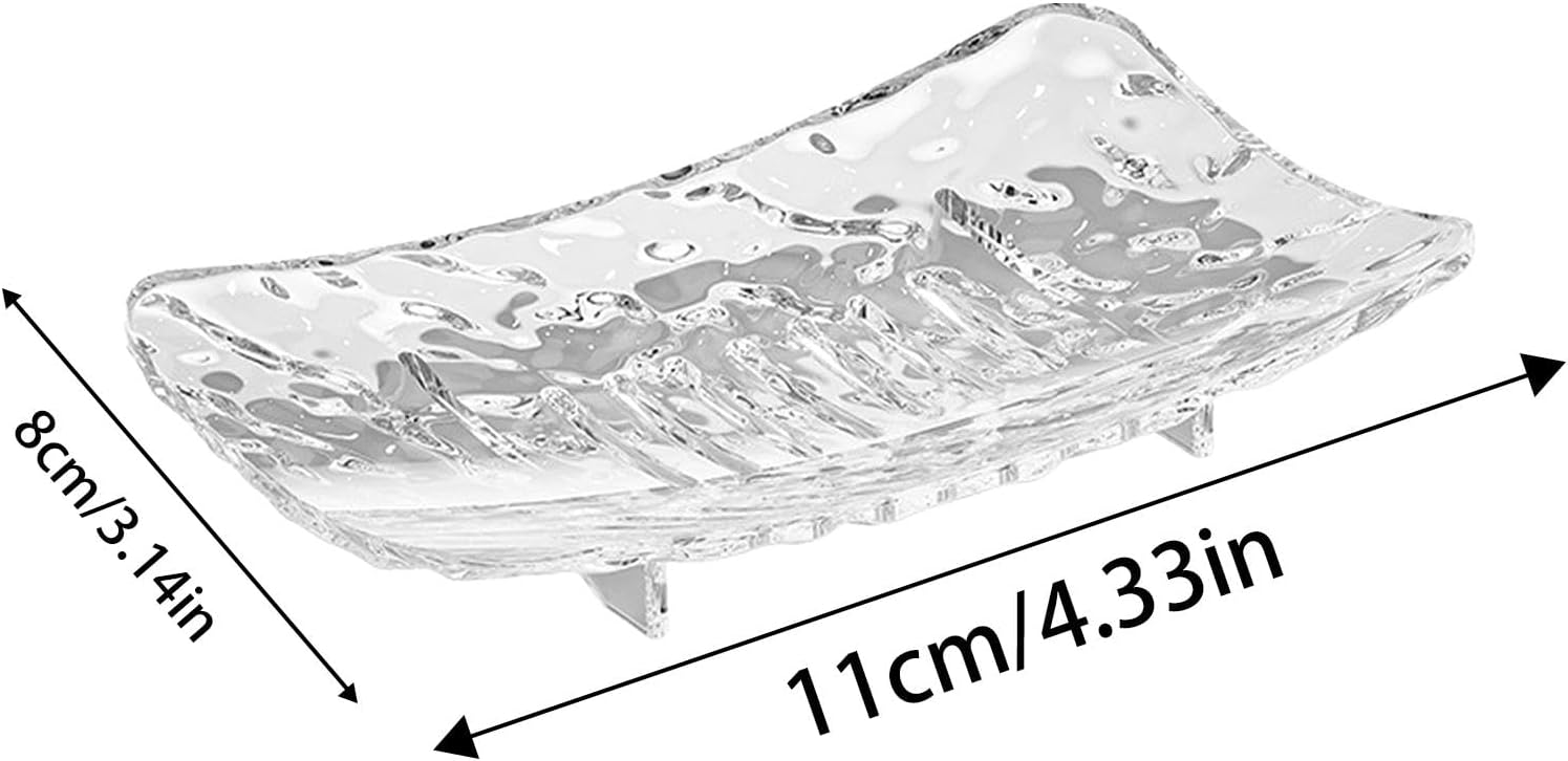 Pink Rectangular Soap Dish with Drain Hole Design