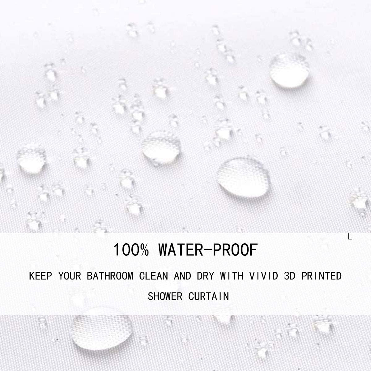Erosebridal Pug Pattern Waterproof Shower Curtain Set