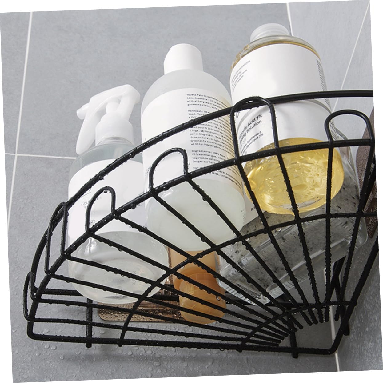 COOLHIYA Wall-Mounted Shower Corner Shelf with Triangular Design