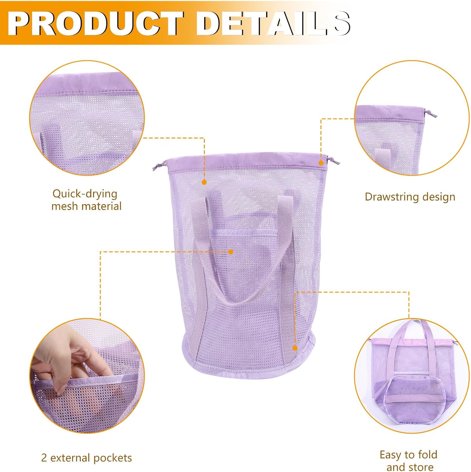 Portable Mesh Shower Caddy for Dorm Room Essentials