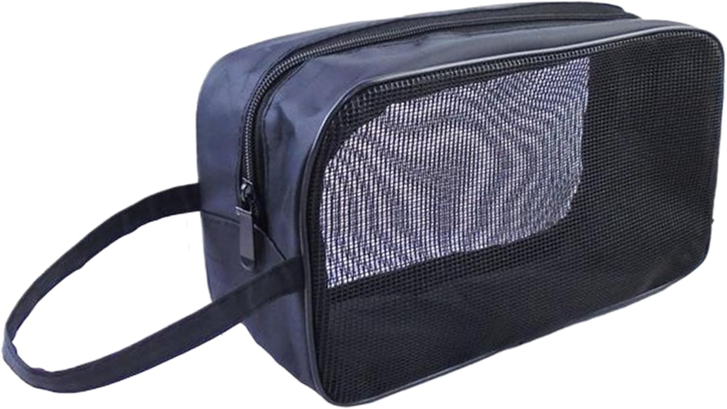KYEQATY Mesh Shower Bag with Zipper Strap