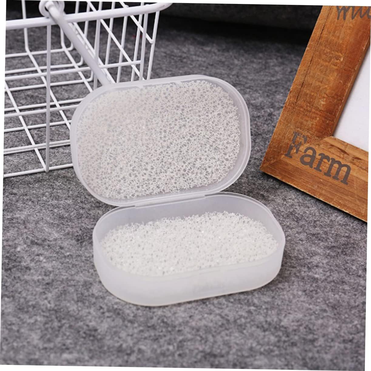 FONDOTIN 2pcs Leak-Proof Plastic Soap Dish Set