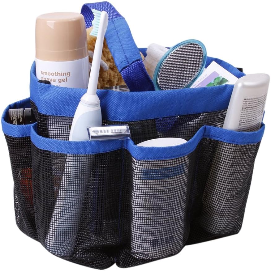 Holiberty Quick Dry Shower Caddy with 8 Pockets and Handle 1