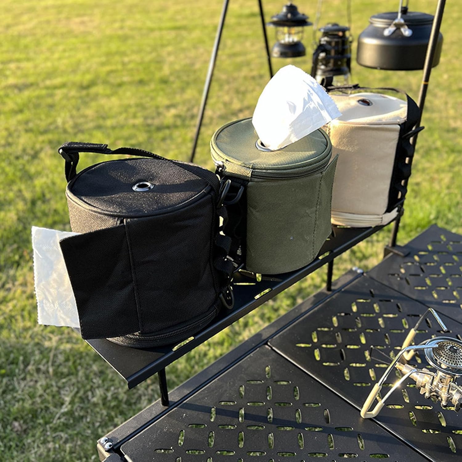 TIKATARER Camping Paper Towel Holder with Waterproof Lining