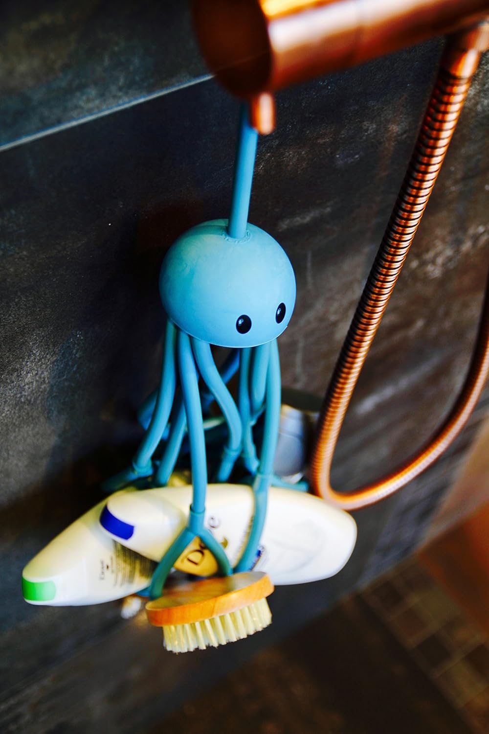 Octopus Shower Caddy - 9 Slots Blue Fun Organizer 1