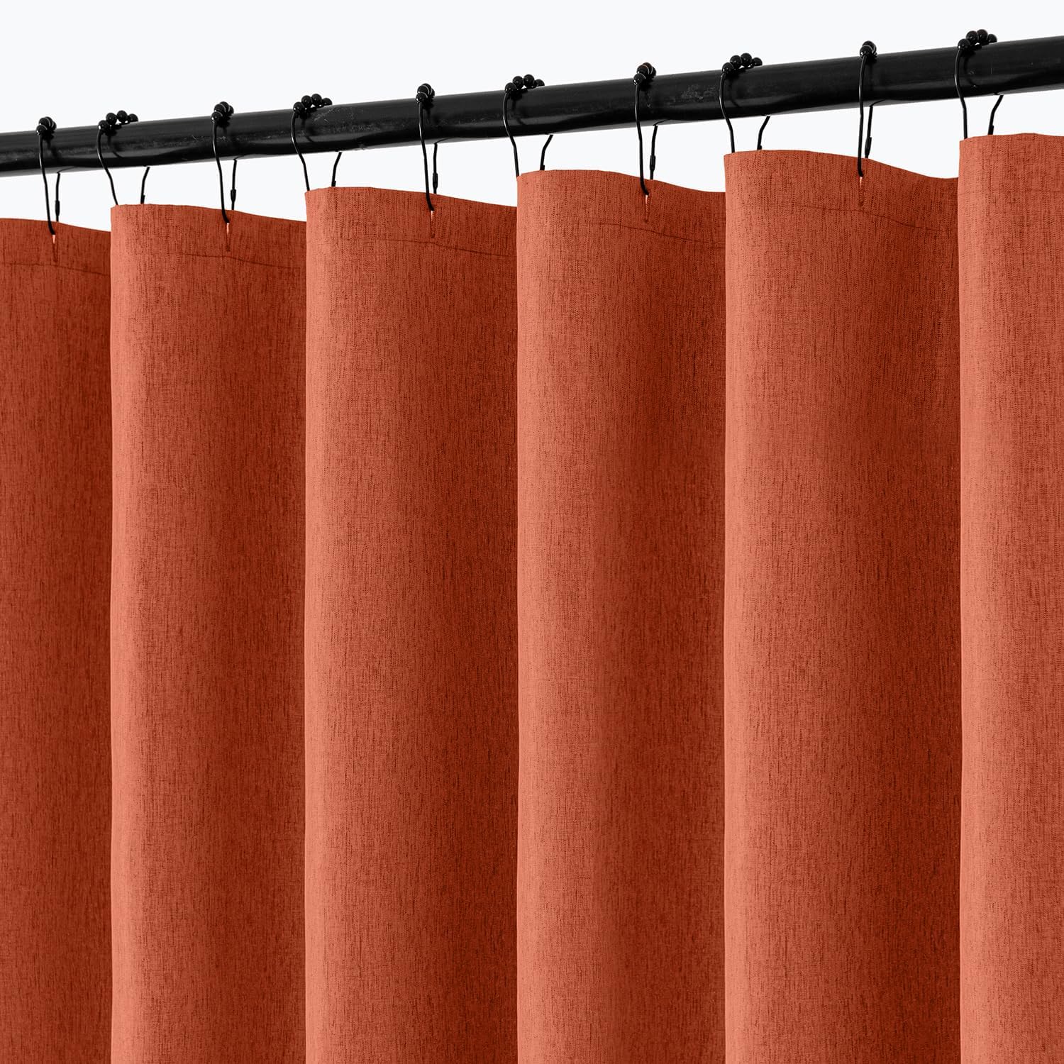 ANRODUO Extra Long Terracotta Shower Curtain Set