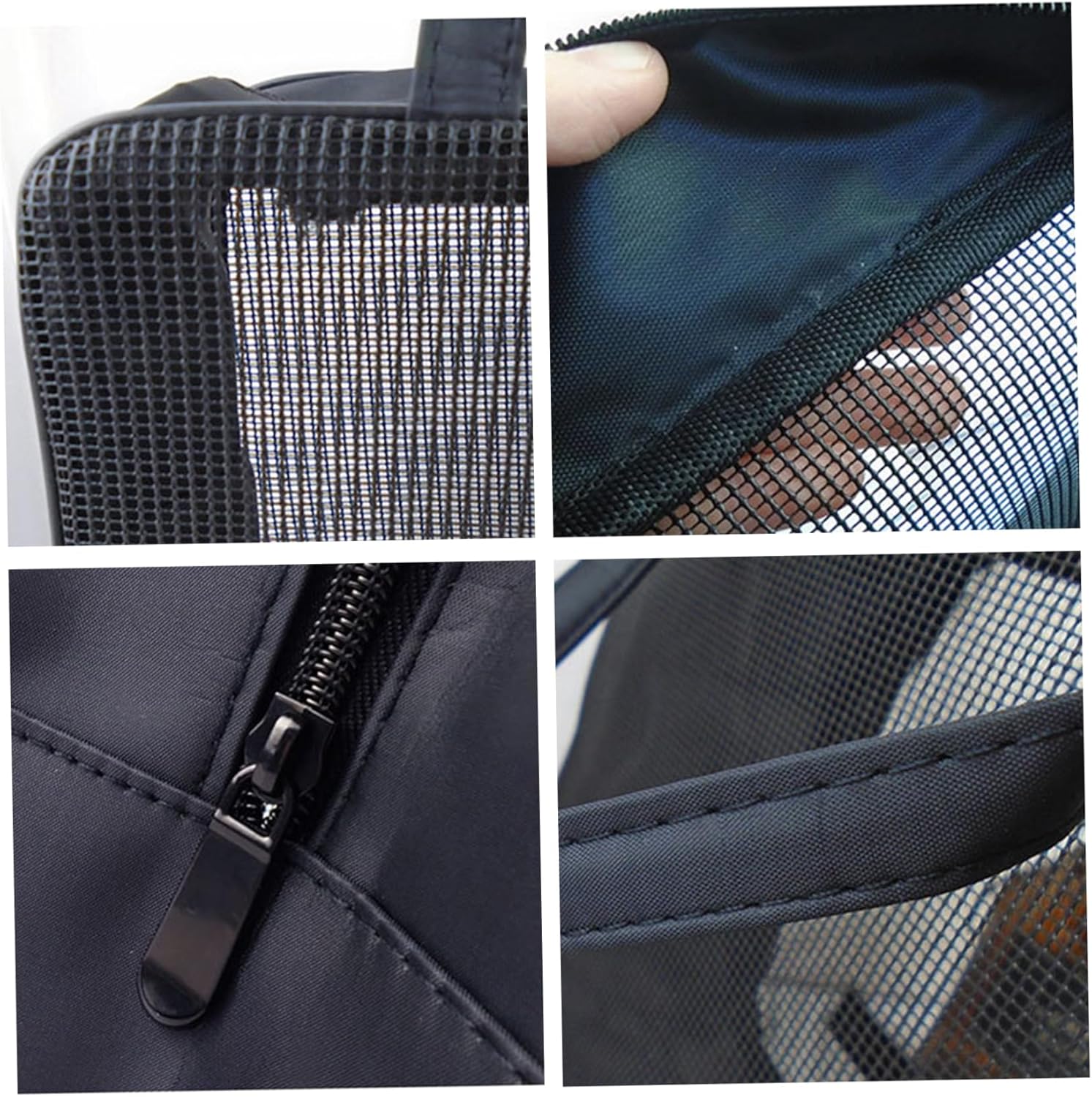 KYEQATY Mesh Shower Bag with Zipper Strap