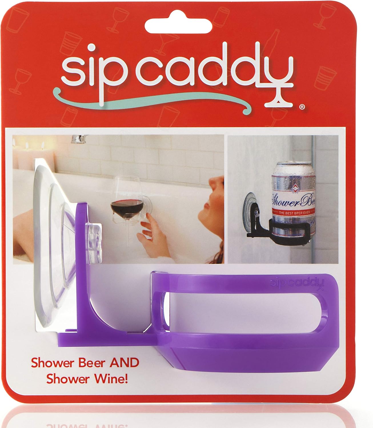 SipCaddy Portable Cupholder Caddy for Beer Wine Purple