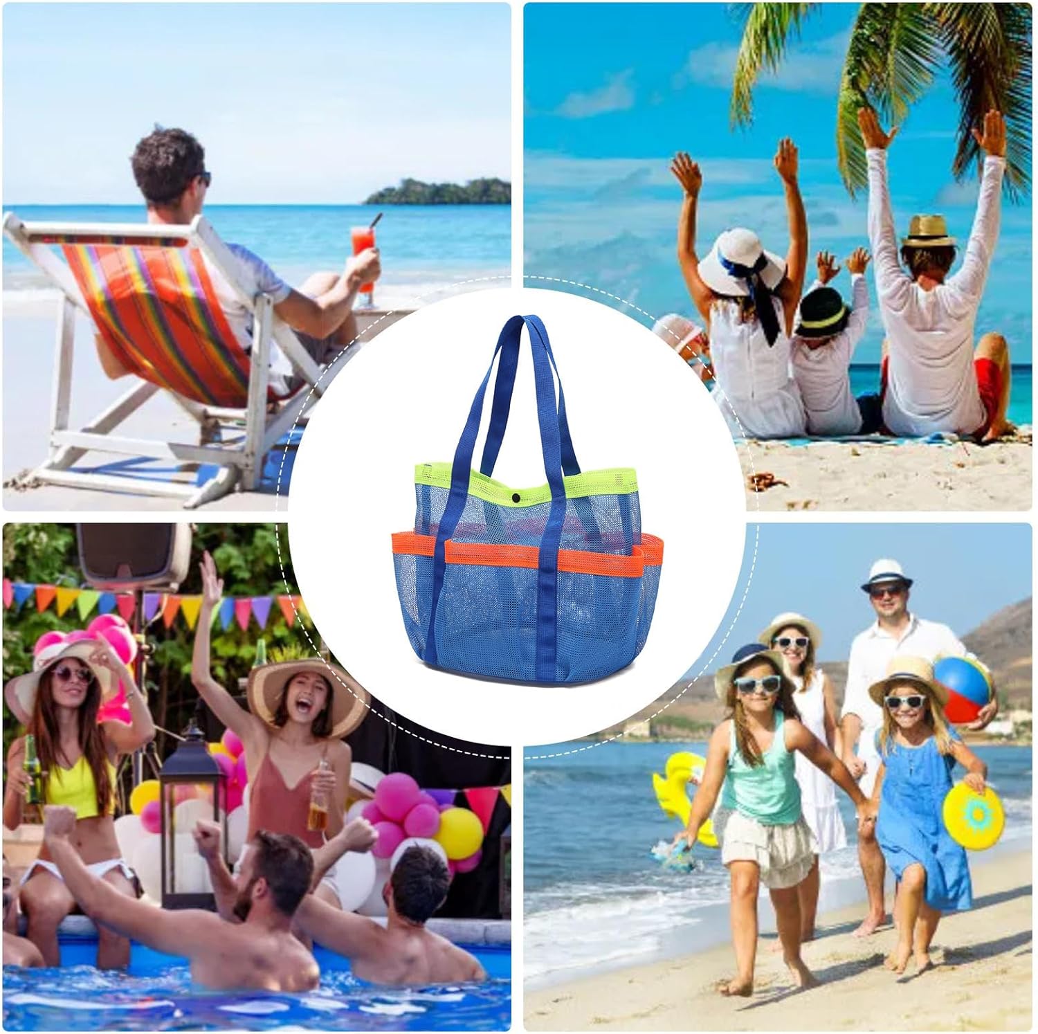 Mesh Shower Caddy - Waterproof Portable Tote With Multiple Pockets