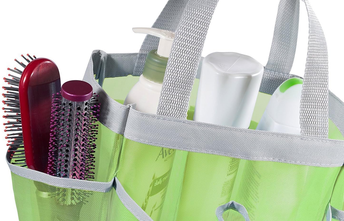 Holiberty Quick Dry Shower Caddy with 8 Mesh Pockets